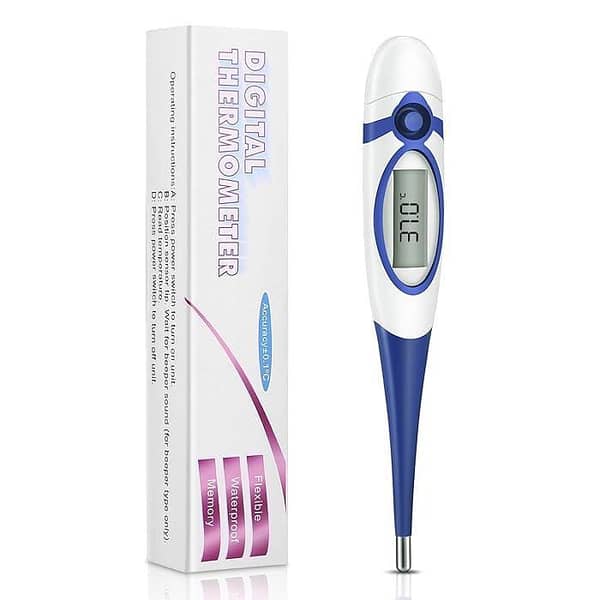 Digital Basal Thermometer with Flexible Probe for Babies and Children (Blue)