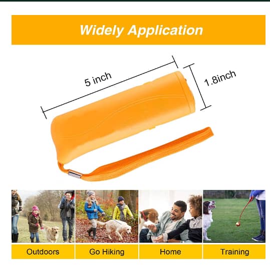 YONII LED Ultrasonic Dog Repeller and Trainer Device 3 in 1 Anti Barking Stop Bark Handheld Dog Training Device, Yellow C R3721