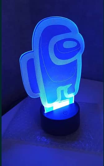 3D Led Intelligent Remote Control Table Lamp 16 Colors Remote Night Li C R103