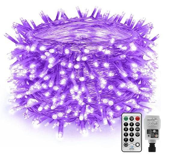 CORST 20 m UV Black Light Fairy Lights with 200 LEDs, Yellow Color, 2-Pin EU Plug