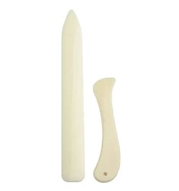 2-Pack Leather Working Tool Bone Folders for Scoring, Folding, and Creasing Edges