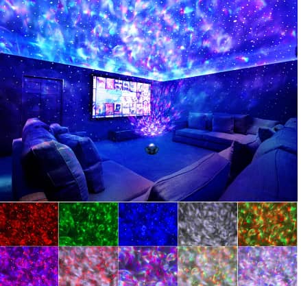 Star Projector Smart WiFi Galaxy Projector, Star Light Projector with Alexa & Google Assistant, 10-Color Night Light for Kids and Adults