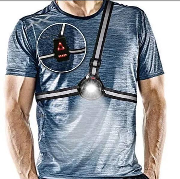 Outdoor Night Running Lights LED Chest Light with Back Warning Light (CHHEST R1327)