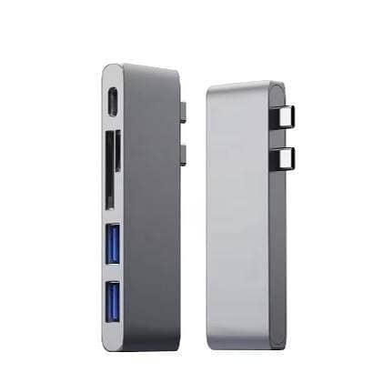 Aluminum Alloy 5-in-1 Data Transfer USB Hub 3.0 for Laptop with Type-C Port (Model AR654 TRAA)