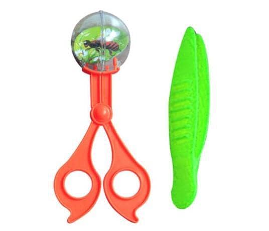 1 Set Plastic Bug Catcher Kit: Scissors, Tongs, and Tweezers for Nature Exploration