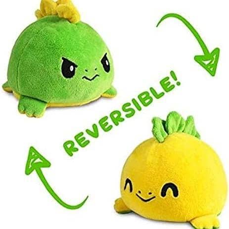 The Original Reversible Dinosaur Plushie: Green and Yellow Stegosaurus Mood Plush (UK Import)