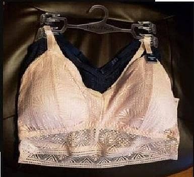 2X Blush Beige Nautica Lace Bralette Bra for Plus Size Women, EUC