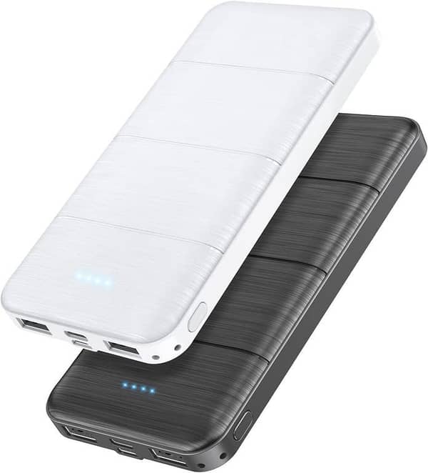 Portable Charger Power Bank 2-Pack 15000mAh Dual USB Output 5V 3.1A Fast Charge for Smartphones and All A R2265
