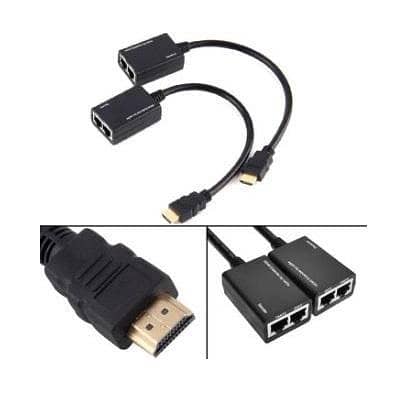 2Pcs HDMI to 3D 1080P RJ45 Balun Extender Adapter A AS131