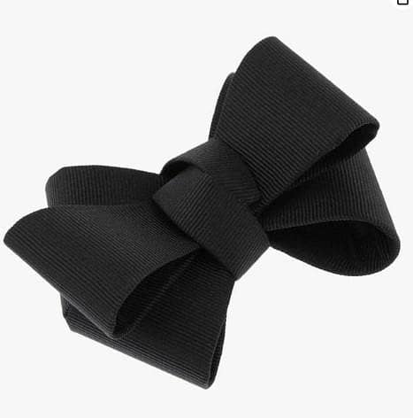 MERISHOPP Simple Bowknot Shoe Charm – Butterfly High Heel Clip (4pcs) in Black, 8x6.5 cm