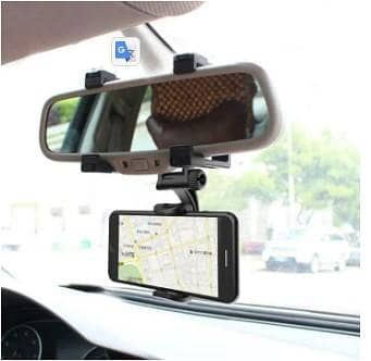 360° Adjustable Car Rear-View Mirror Mount for Mobile Phone Holder and Dash Cam Bracket K R2412