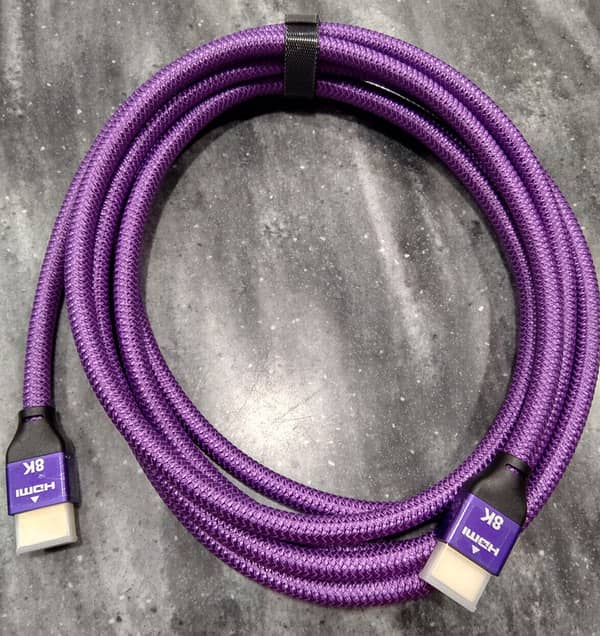 PURPLE HDMI Cable 10ft 8K/4K 3D High-Speed ATMOS Gaming for PC, PS5, and Xbox Series X|S