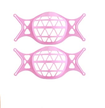 AUTODA Silicone Face Mask Bracket Inner Support Frame (1 Pcs, Pink) – Reusable 3D Mouth-Nose Support for Breathability