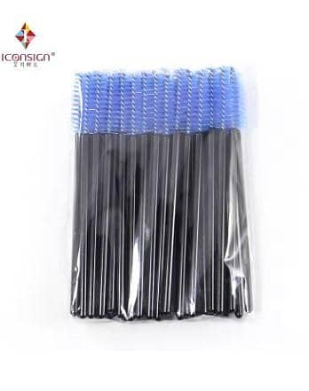 Plastic Soft Brushes 50 Pieces/Bag Mini Disposable Eyelash and Eyebrow Brush Wands – 72mm, B R5163