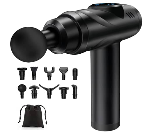 Massage Gun with 30 Speeds, Slosap Muscle Massager for Neck, Shoulder and Back – LCD Touch Screen (R822) – No Charger