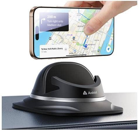 andobil Car Phone Holder for Cars 2026 — Simple, Firm Dash Mount for iPhone 18/17/16/15/14/13/12 Pro Max and Samsung Galaxy S24/S25/S26 Ultra, S23, S22