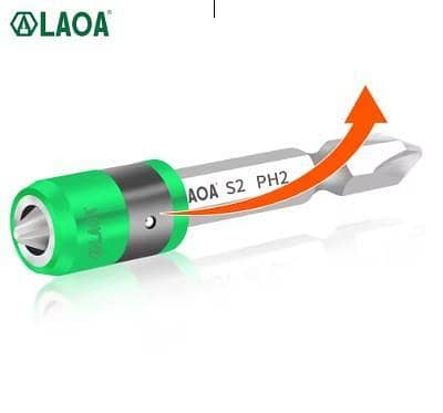 LAOA S2 1/4" Magnetic Screwdriver Bit with 6.35 mm Shank