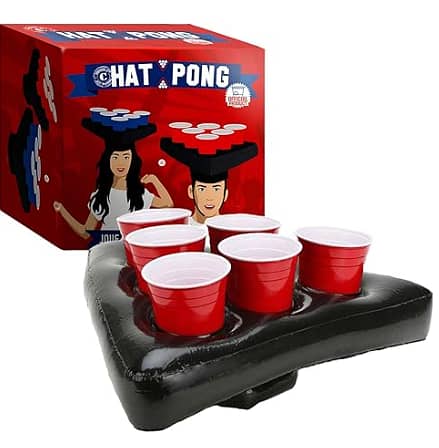 Original Official Hat Pong | Original Bear Pong Game | Premium Quality | 2 Inflatable Hats | 12 Red Cups | 2 Balls | Drinking Game | Board Game | House Party | OriginalCup® C R209
