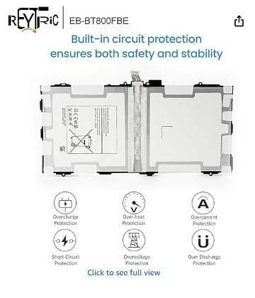 REYTRIC EB-BT800FBU/FBE Battery for Galaxy Tab S 10.5 LTE (SM-T800/801/805/807 series) 3.8V 7900mAh 30.02Wh with Tool Kit