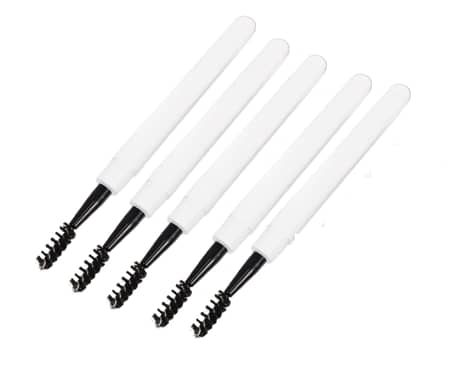 5-Piece Eyelash Brush Set with Tube Handle for Brows and Lashes