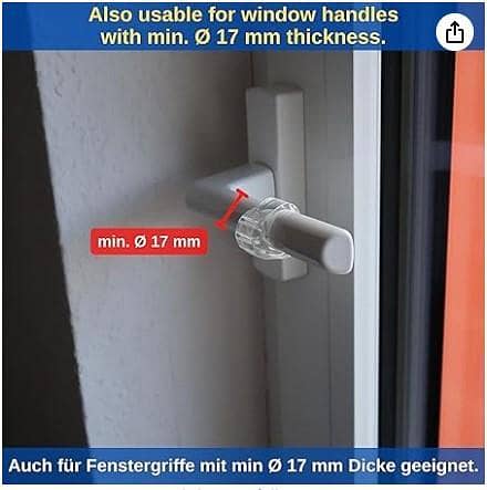 Door Handle Bumpers, Pack of 8 Transparent Silicone, Ø 18 mm (0.7 inches) – Wall Protectors (No Drill, No Screws) for Doors and Windows