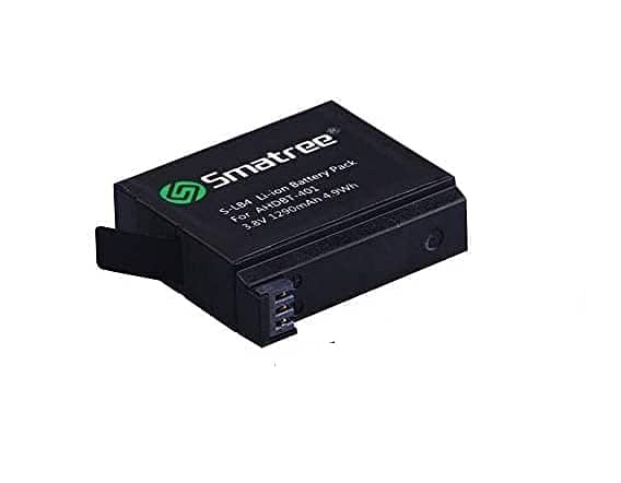 Smatree 2-Pack Replacement Battery 1290mAh for GoPro 4 Black & Silver (AHDBT-401 compatible)