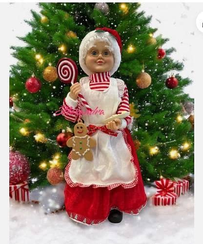 Mrs Claus Gingerbread Kitchen Baker 18" Santa Figurine