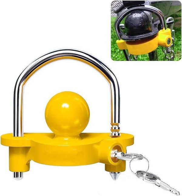 Trailer Lock with 2 Keys for 1-7/8, 2, and 2-5/16 inch Hitches (A R2155)