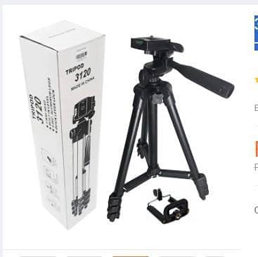3120 Tripod Camera Stand with Mobile Holder – Black C C3262