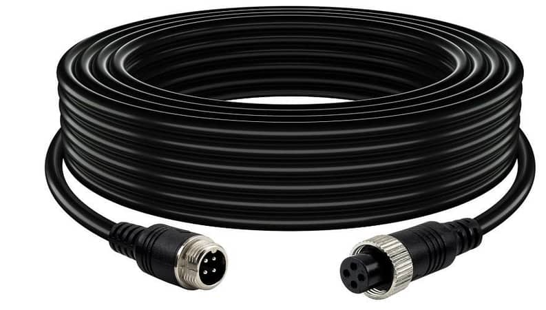 Lonlonty 4-Pin 50ft Backup Camera Extension Cable for CCTV Rear View Systems (C860)