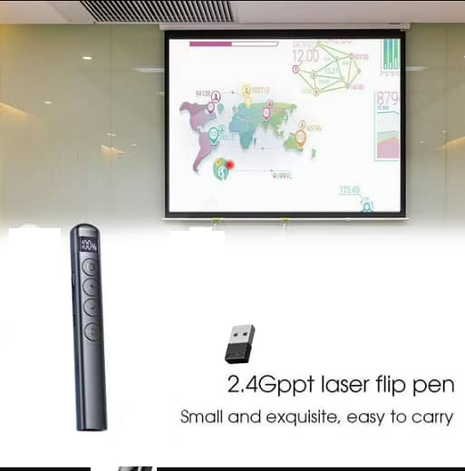 Blarkrus S7 with Display - Black, Multimedia Page-Turning Pen with Digital Display for Teaching and Wireless Pointer