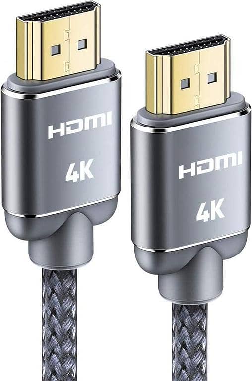 Snowkids HDMI 2.0 4K High-Speed Ethernet Cable, Braided Nylon, 2m, Gray