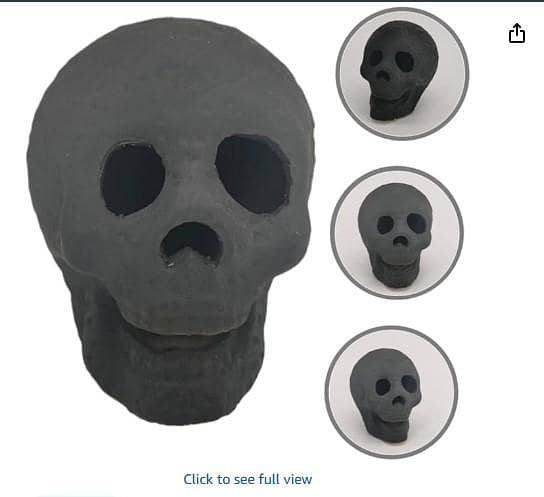 3 PCS Halloween Skull Decorations - Ceramic Skeleton Props for Haunted House, Parties, and Home Decor (B R5249). .