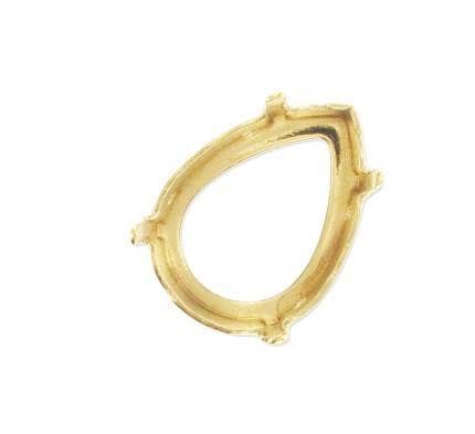 Cabochon setting PureCrystal 4320 Pear-shaped 10x7mm gold tone 48 PCS B R5054