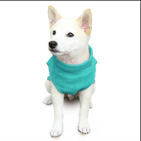 Gooby Zip Up Fleece Dog Vest - Turquoise  C C138