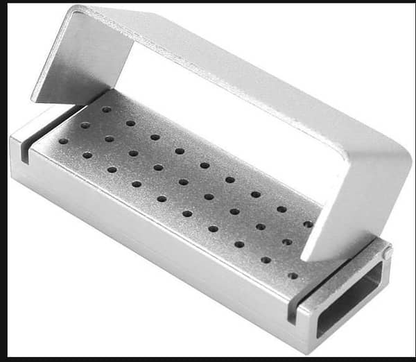 Burs Disinfection Box, 30 Holes Aluminium Disinfection Box Bur Block Holder Drills Burs Disinfection Case Organizer Autoclavable Care Tools 4 Colors 4PCS C C645