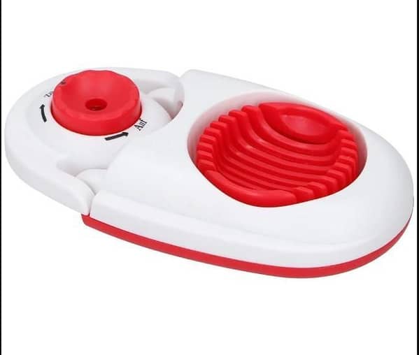 egg slice with egg pick amazon red and white colour C C437