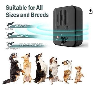1 PCS MAKINGTEC Dog Anti Barking Device, 3 Frequencies Sensitivities Auto Dog Barking Deterrent Devices,33FT Dog Barking Control,Ultrasonic Stop Dogs Barking Pet Gentle Anti Barking Device Dogs Training B R5258