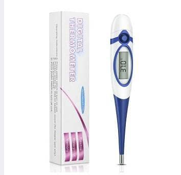 Tediver Digital Basal Thermometer with Flexible Probe,Baby Underarm Thermometer for Kids with Fever Indicatiom,for Rectal… (Blue) C C761