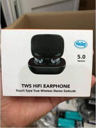ES02 Wireless Press Bluetooth Earphones 5.0 – True Wireless Stereo with Noise Reduction (UK Import)