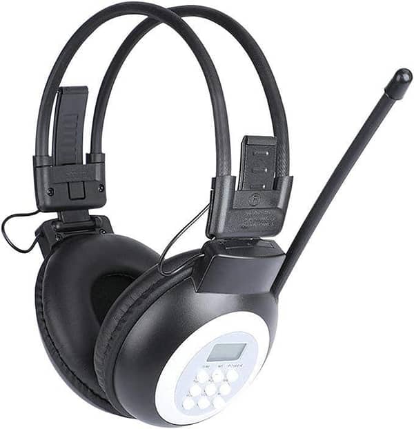 Portable Personal FM Radio Headphones with LCD Display Noise Cancelling Earmuffs Headset with Receiving Radio for Walking, Jogging, Daily Work Headphones Radio, FM Stereo Headset Radio Receiver uk import  C  A1349