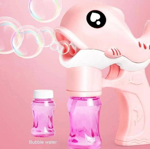 Dolphin Shape Blowing Bubble Machine with Sound Light Kids Toy Wedding Birthday Gift Bubble Maker Gun uk import. . .