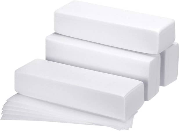 400 Pieces Non-Woven Wax Strips for Facial and Body Hair Removal, 7 x 20 cm (White)