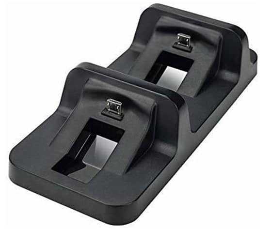 Dual INF Charging Station Compatible with PS4 / PS4 Slim / PS4 Pro Controllers Charging Station for 2 Controllers Charger for TV Game Controller R5377  C3