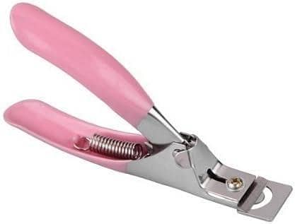 Pink Nail Clipper Manicure Tool for Acrylic, Gel Nails and False Nail Edges – UK Imported