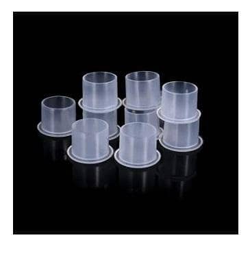 50pcs Plastic Transparent Small Permanent Makeup Ink Cup Tubes with Pigment Caps and Color Cups