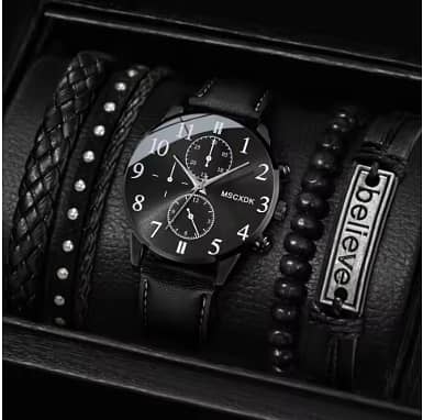 5Pcs Set Fashion Mens Sports Bracelet Watches for Men Military Quartz Wrist Watch Reloj Hombre C R3271