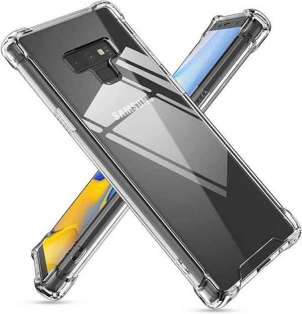 Galaxy Note 9 Case Crystal Clear Shockproof Bumper - Hybrid Hard PC Back with Flexible TPU, Raised Bezel, Slim Fit for Samsung Galaxy Note 9 6.4, Transparent UK Import