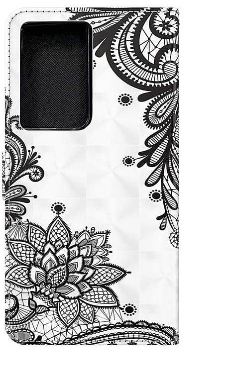 COTDINFOR Wallet Flip Case for Galaxy S21 Ultra / S30 Ultra – Leather PU with Lace Flower Design, Card Slot, and Stand