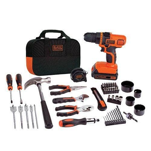 BLACK+DECKER 20V MAX Drill & Home Tool Kit, 68-Piece (LDX120PK) A R2280